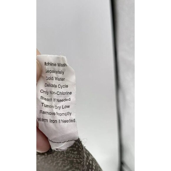 cAbi Women’s Brown Geometric Print Chiffon Tunic Vest Sweater Size L, Flaw - Picture 6 of 10